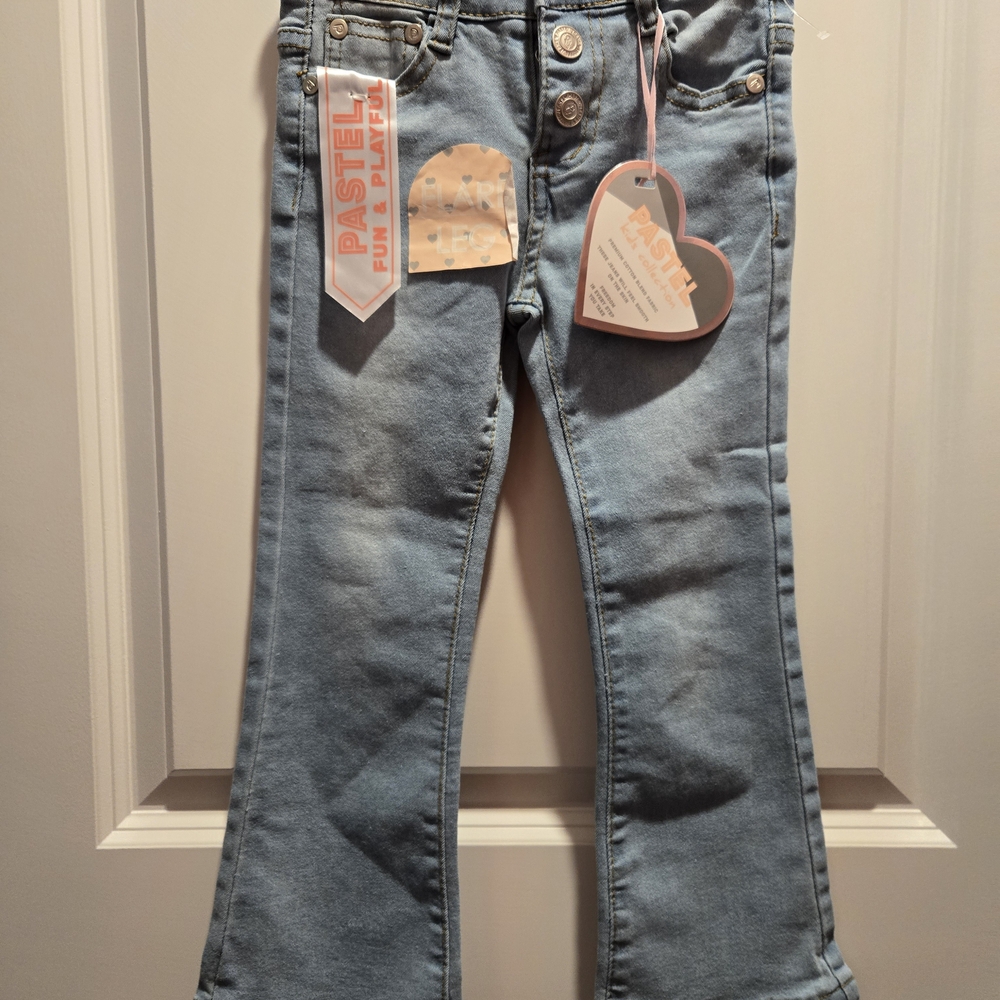 Pastels Light Blue Girls' Flare Jeans NWT Size 5